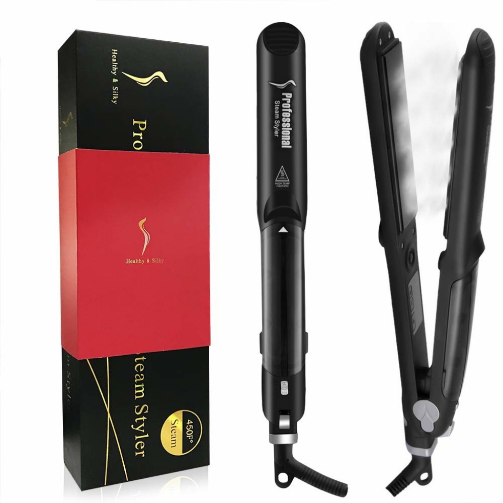 Steam Straighteners for Hair, Professional Salon Ceramic Tourmaline Vapor Stream